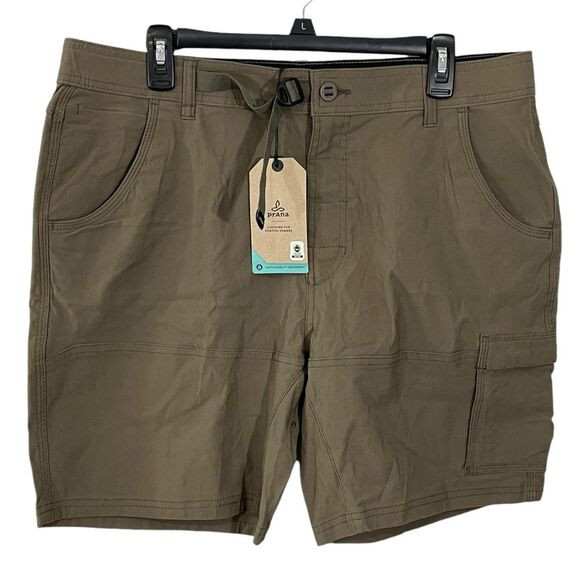 NWT Prana Men’s Stretch Zion Short Il in Mud Brown Size 35 x 8 - Picture 1 of 6
